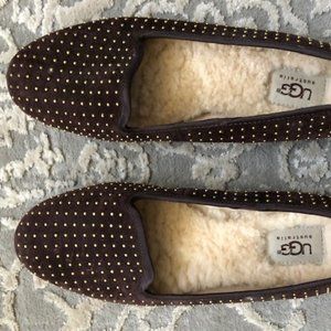 UGG Alloway Studded Venetian Brown Suede Loafer 7
